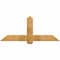 Ekena Millwork Eugene Rough Sawn Timber Gable Bracket, Western Red Cedar, 60"W x 25"H x 4"D x 6"F, 10/12 Pitch GBW060X25X0406EUG00RWR - alternate 1